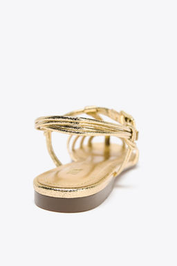STRAPPY METALLIC-EFFECT CAGE SANDALS - Zara фото 15