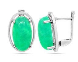 Серьги из серебра амазонит, Симона