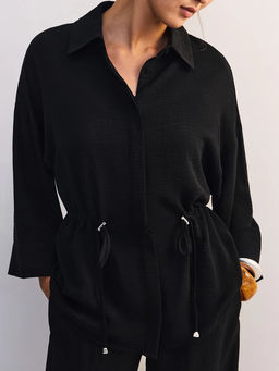 Блуза свободного кроя с кулиской / Zarina