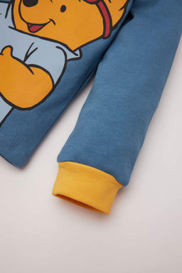 Пижамный комплект для маленьких мальчиков Disney Winnie The Pooh с круглым вырезом, длинными рукавами, верхом, длинным низом - Defacto фото 4