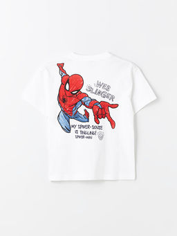 Bisiklet Yaka Spiderman Bask?l? K?sa Kollu Erkek ?ocuk Ti??rt - Waikiki фото 2