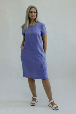 100% ЛЁН Платье с вышивкой - Елецкие узоры фото 2