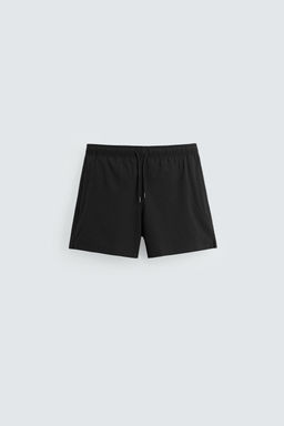 STRUCTURED MID-LENGTH SWIMMING TRUNKS