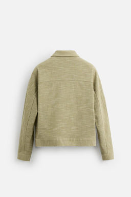 TEXTURED ZIP-UP OVERSHIRT - Zara фото 9