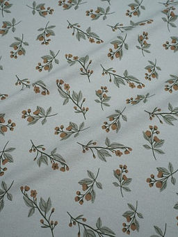 Теплый хлопок Осенние веточки цв.серый с мятным оттенком, ш.1.5м, хлопок-100%, 160гр/м.кв