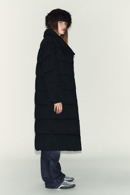 LONG WATER-REPELLENT AND WINDPROOF ANORAK WITH WRAP-AROUND NECK - Zara фото 6