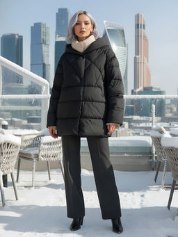 Куртка зимняя HaiLuoZi женская черная утеплитель 200 г/м² - Mtforce фото 23