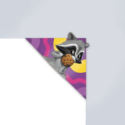 Цена за 20 шт. Закладки-оригами «Енот», МИКС