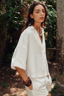 WIDE SHORT SLEEVE SHIRT - Zara фото 14