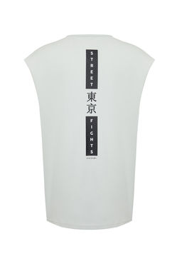 TRENDYOL MAN Gri Oversize Fit Uzak Dogu Bask?l? Atlet-T-Shirt TMNSS23AL00007 - Trendyolmilla фото 6