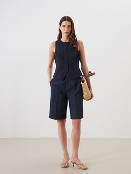 Bisiklet Yaka Kad?n Klasik Yelek