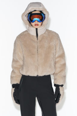 SHORT FAUX FUR HOODED COAT RECCO® TECHNOLOGY SKI COLLECTION - Zara фото 2