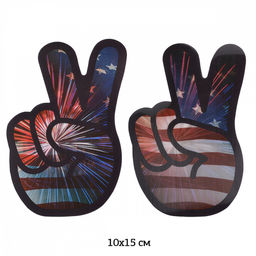 Термоаппликации 3D (интерактивные) арт.TBY.3D09 USA 10х15см, уп.5шт