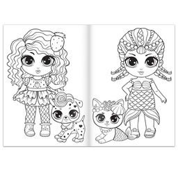 Цена за 2 шт. Раскраска для девочек Гуляем с питомцем, 16 стр., формат А4