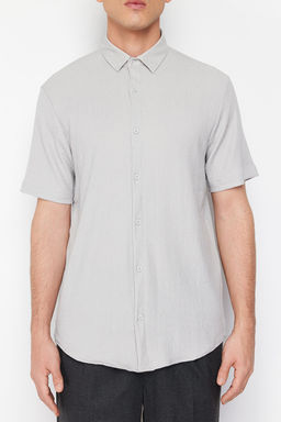 TRENDYOL MAN Haki Regular Fit K?sa Kol Yazl?k Dokulu Burumcuk Orme Gomlek TMNSS23GO00055 - Trendyolmilla фото 41