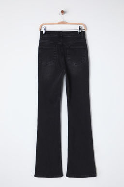 TRENDYOLMILLA Siyah Yuksek Bel Flare Jeans TWOSS25JE00110  фото 8