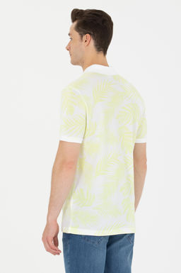 U. S. Polo Assn Мужская светло-желтая футболка с воротником-поло - U.s. polo assn фото 6