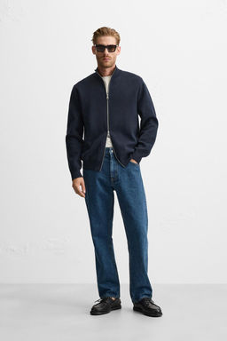 MOCK NECK CARDIGAN WITH ZIP