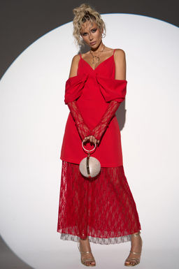 Кружевная юбка Пэрис (красный) - Эльза фото 11