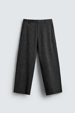 TEXTURED CARROT FIT TROUSERS - Zara фото 6