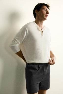 BERMUDA REGULAR FIT SEERSUCKER CONFORT / Gris antracita - Zara фото 5