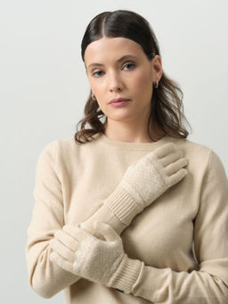 Перчатки из кашемира 56mF бежевые