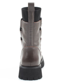 01-XKL21-196R GRAY/BROWN Ботинки демисезонные женские (натуральная кожа, байка)