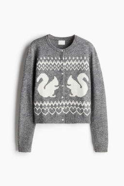 Cardigan en punto jacquard - H&m фото 8