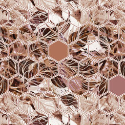 Коврик-дорожка вырезной icarpet PRINT антискользящий (109) Соты Флора 60х1500 коричневый  фото 2