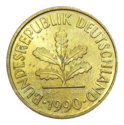 5 пфеннигов 1990 года F Германия