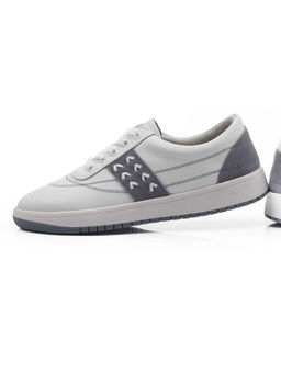 03-YA345-1 WHITE/BLUE Полуботинки спортивные женские (натуральная кожа, натуральная замша)