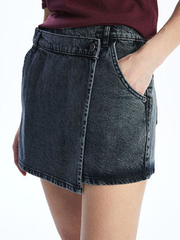 Standart Fit Kad?n Jean ?ort Etek