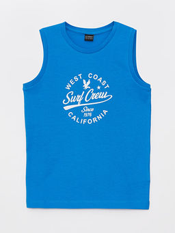 Bisiklet Yaka Bask?l? Erkek ?ocuk Atlet