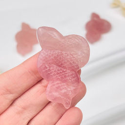 Фигурка Змея из Розового кварца - Радуга самоцветов фото 2