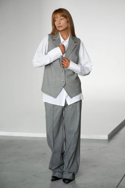 Брюки БР 627д Черно-серый