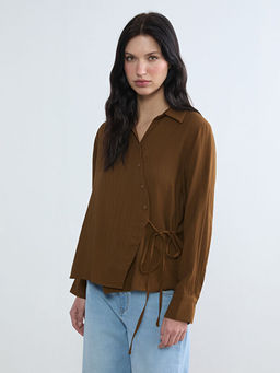 Dokulu Ba?lama Detayl? Kad?n G?mlek