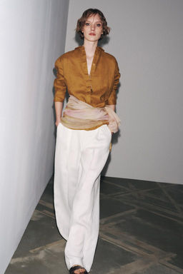 ZW COLLECTION 100% LINEN SHIRT - Zara фото 24