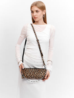 LACCOMA клатч Y2216-2-леопард матовый натуральная кожа полиэстер фото 7