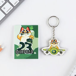 Подарочный набор Самому бесстрашному. 23 февраля, блокнот и деревянный брелок - Artfox фото 2