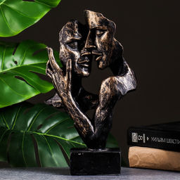 Фигурка полистоун Пара влюбленных, чёрный с золотом, 30 см