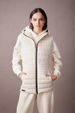 Водоотталкивающий надувной жилет с капюшоном DeFactoFit для спортсменов узкого кроя