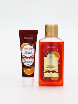 URAL LAB Арома Саунд Набор гель для душа, крем для рук и пилка для ногтей, глинтвейн