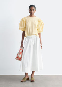 Blusa de jacquard con mangas globo - H&m фото 2