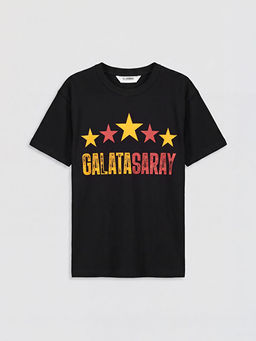 Bisiklet Yaka Galatasaray Bask?l? Erkek ?ocuk Ti??rt