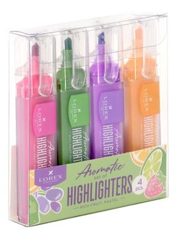 Набор текстовых маркеров LOREX Aromatic RICH FRUIT.PASTEL 13,5 мм, скошенный, 4 цвета