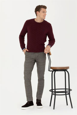 Мужской бордово-красный свитер - U.s. polo assn фото 4