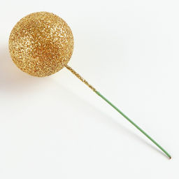 Фигурка для поделок и декора на проволоке «Шар», набор 15 шт., размер 1 шт. — 3×9 см, цвет золотой