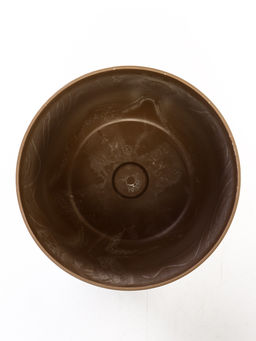 Кашпо для цветов «Микрит», 3.7 л, d=22 см, h=20 см, со вставкой, пластиковое, бежевое