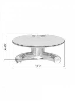 Крючок на липучке круглый, 5,3x2,5 серый нержавеющая сталь - Denastia фото 6