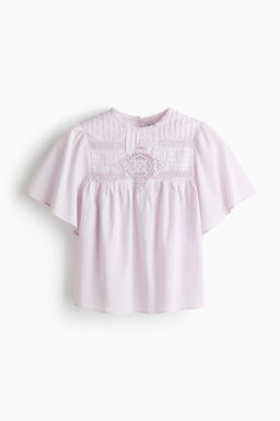 Blusa de algod?n con bordado ingl?s - H&m фото 2